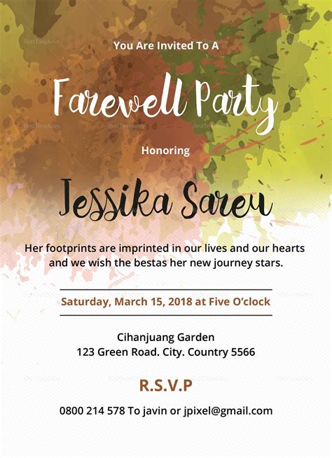 invitation for farewell party|More.